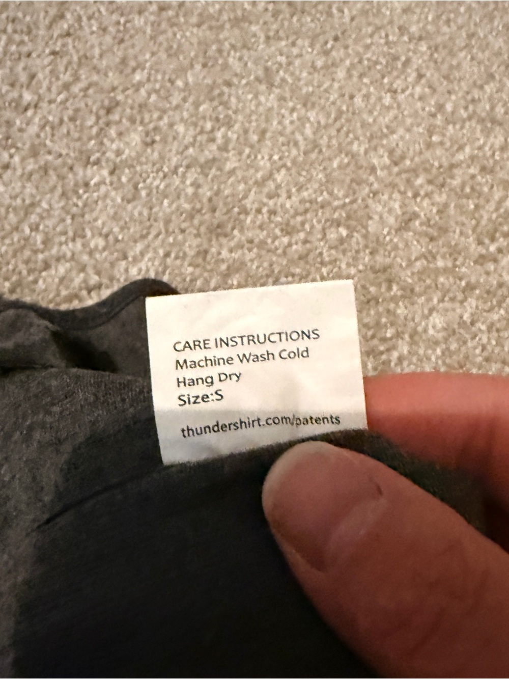 Thundershirt Dog S Small 15-25lbs Solid Gray Best Solution for Anxiety - Picture 7 of 7